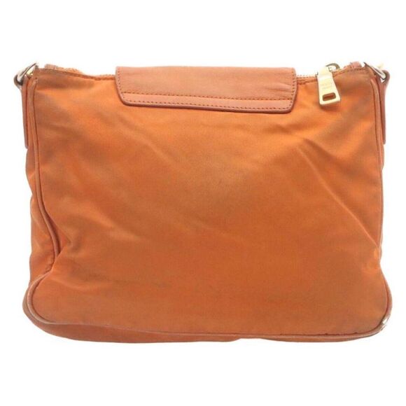 PRADA Shoulder Bag Nylon Leather Orange - Picture 2 of 15